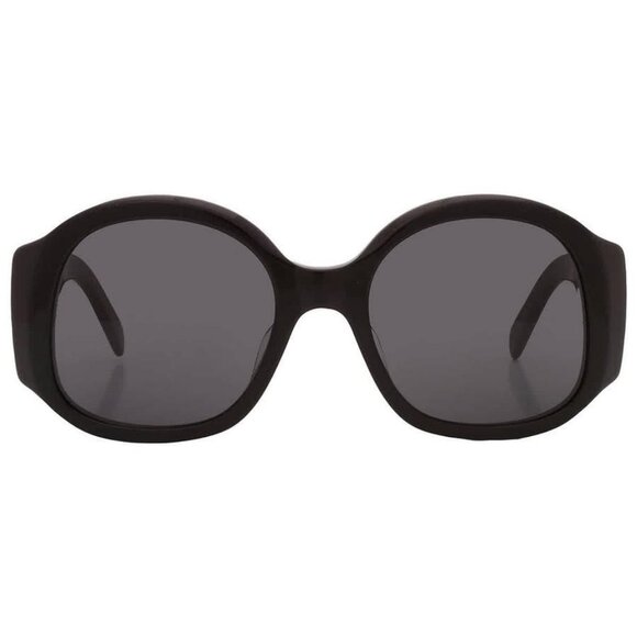 New Authentic Celine Maxi Triomphe Smoke Round Ladies Sunglasses CL40305U 01A 54 - Picture 1 of 6